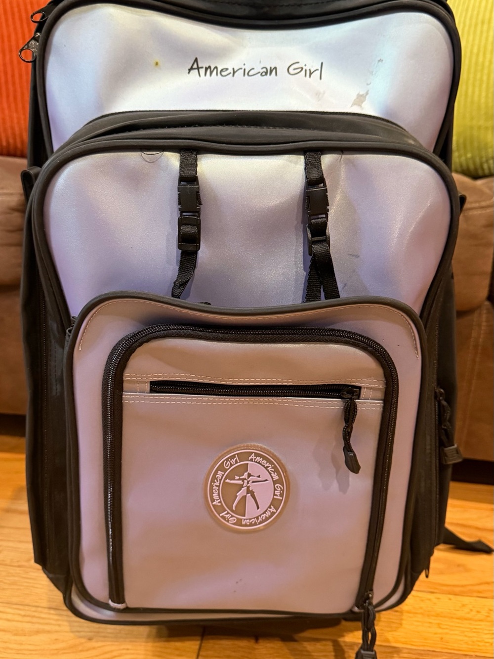 VINTAGE (2001) American Girl Lilac and Black Kid’s Matching Backpack & Suitcase